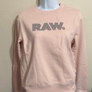 G-Star Light Pink Sweatshirt with Logo Patch